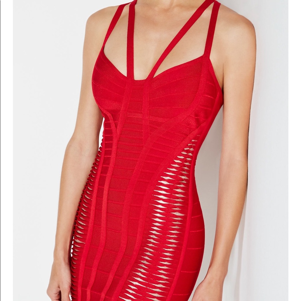Herve Leger Red Bandage dress
